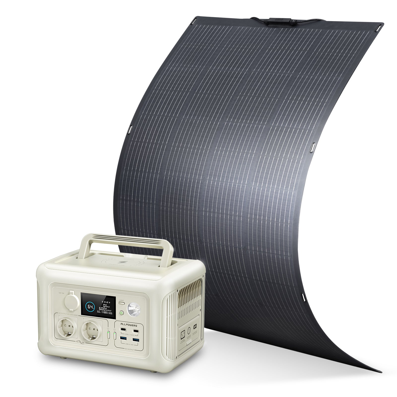 ALLPOWERS 600W Solargenerator R600 Mit 200W Solarpanel