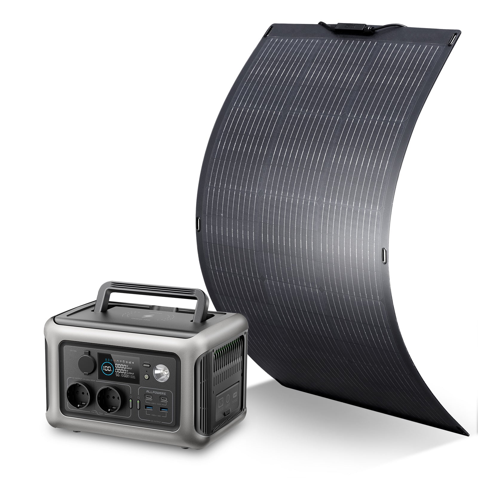 ALLPOWERS 600W Solargenerator R600 Mit 100W Solarpanel