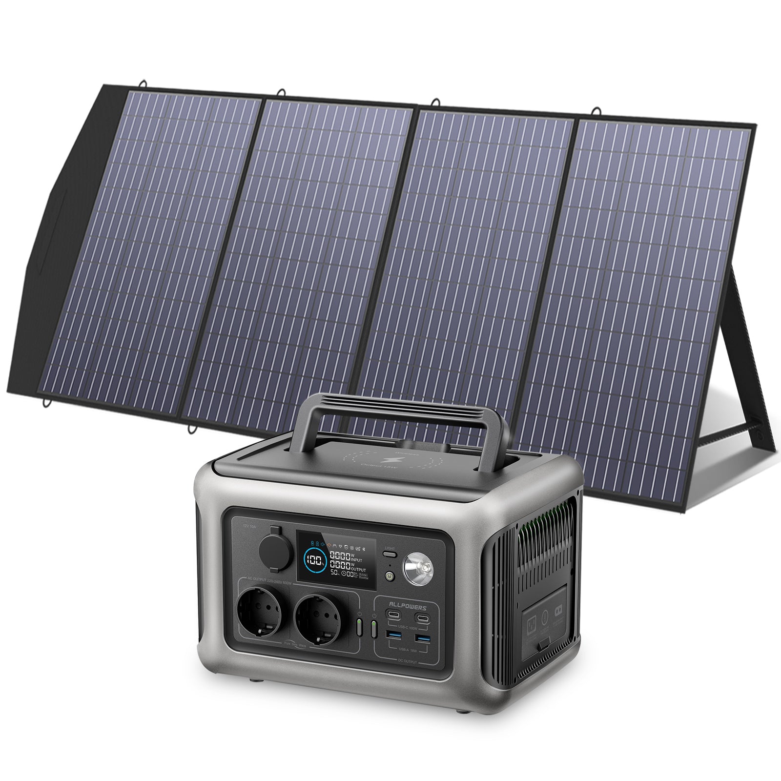 ALLPOWERS Solargenerator-Kit 600W (R600 + SP033 200W Solarpanel)