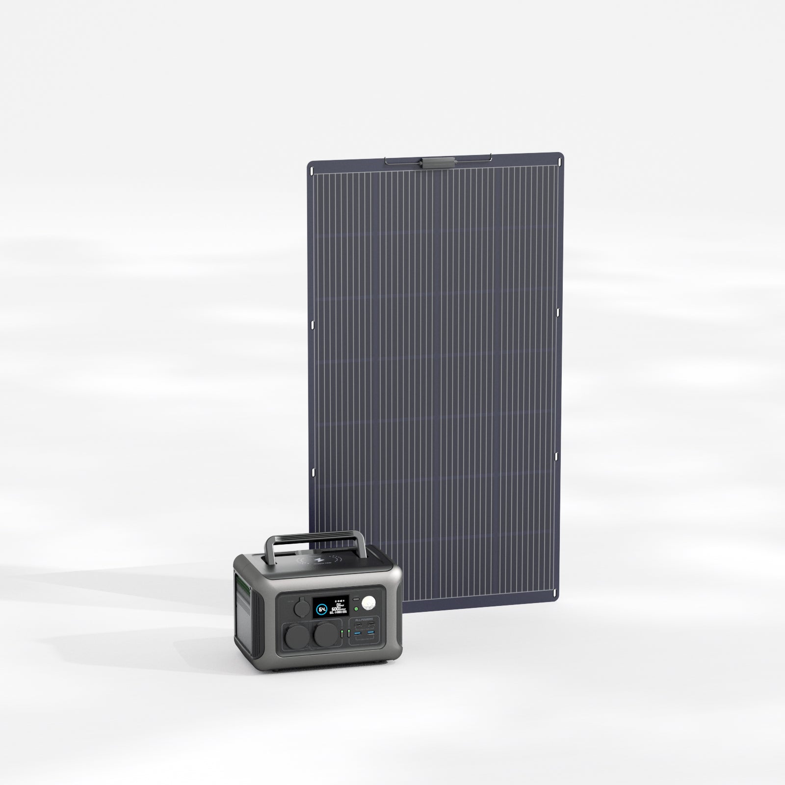 ALLPOWERS Solar Generator Kit 600W (R600 + SF200 200W Flexible Solar Panel)