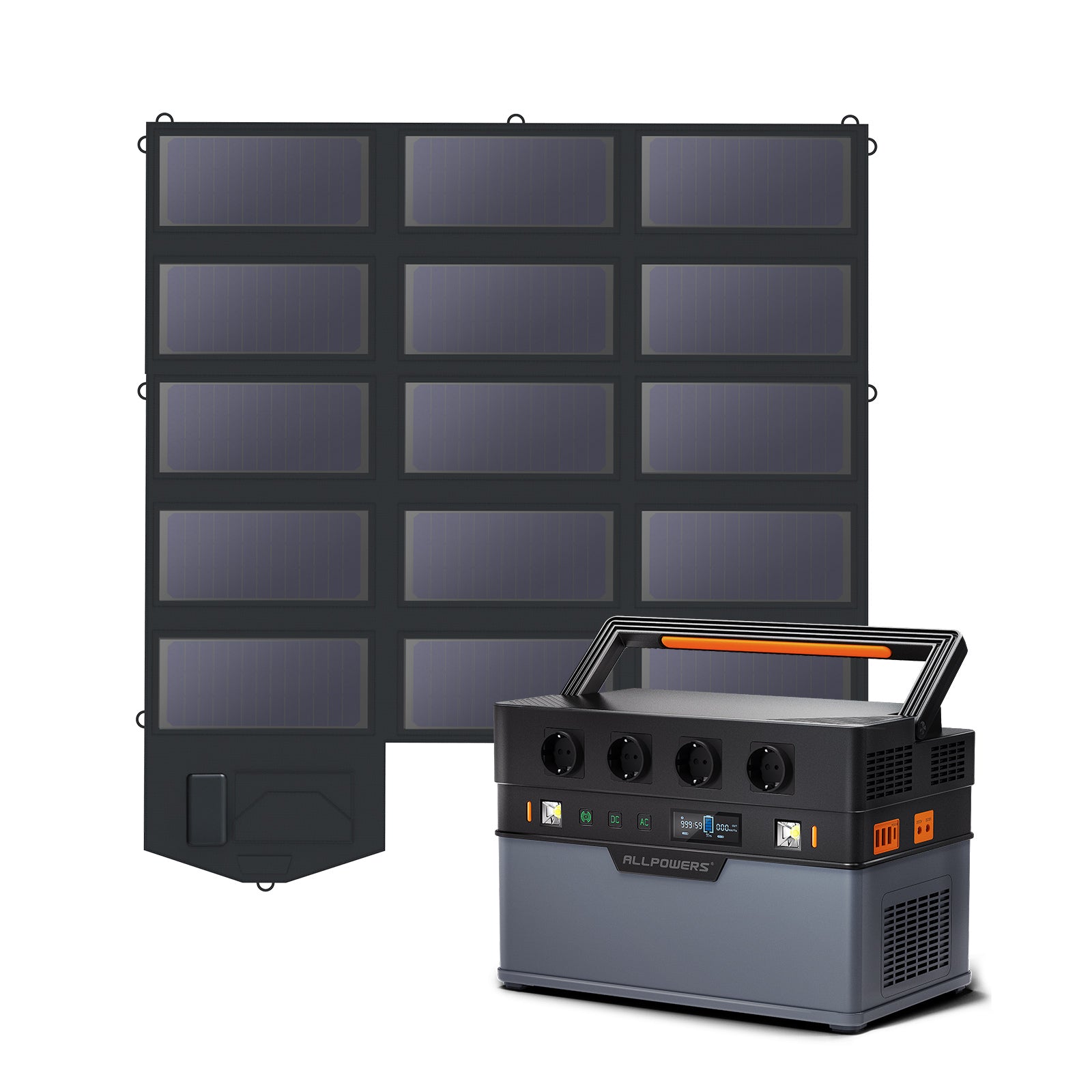 ALLPOWERS Solargenerator-Kit 1500W (S1500 + SP012 100W Solarpanel mit monokristalliner Zelle)