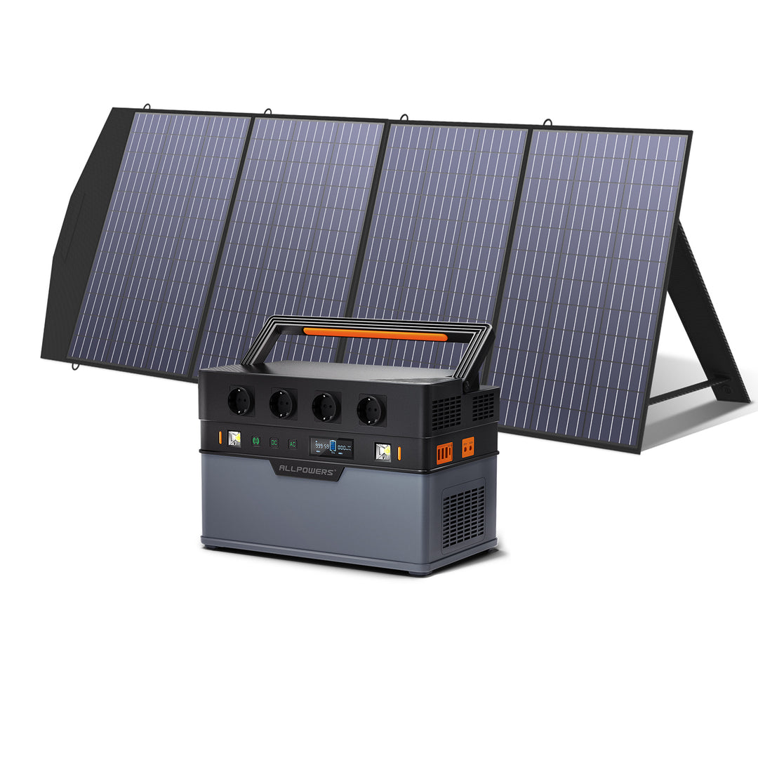 ALLPOWERS solar generator S1500W (S1500 + polycrystalline solar panel 200W) 