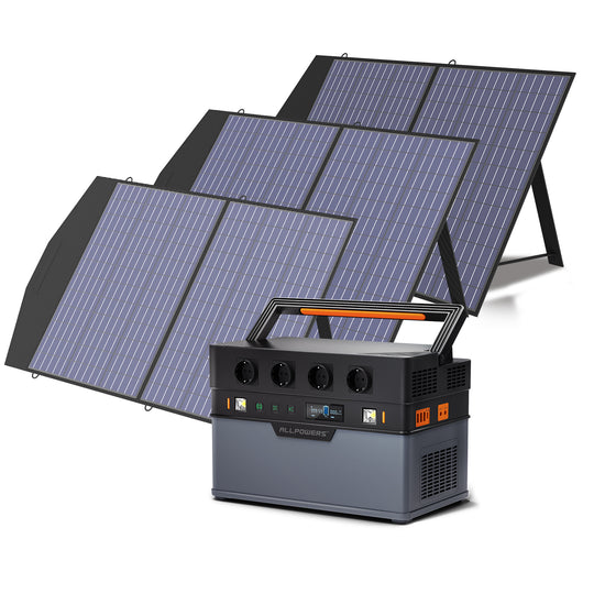 ALLPOWERS solar generator S1500 (S1500 + 2 x solar panel 100W)