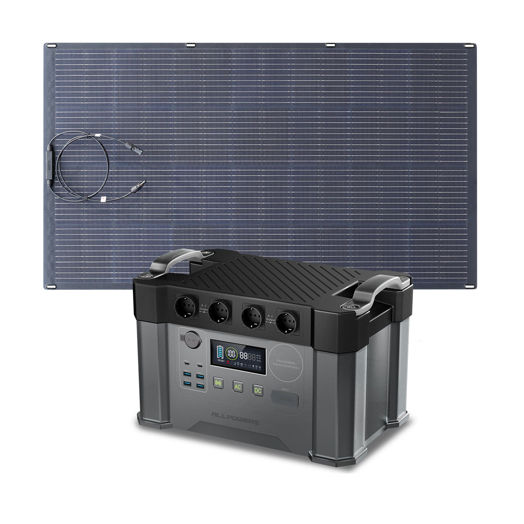ALLPOWERS Solargenerator-Kit 2000W (S2000 + SF200 200W Flexibles Solarpanel)