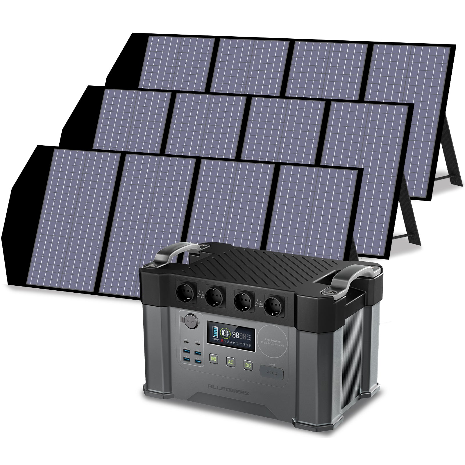 ALLPOWERS Solar Generator Kit 2000W (S2000+ SP029 140W Solar Panel)