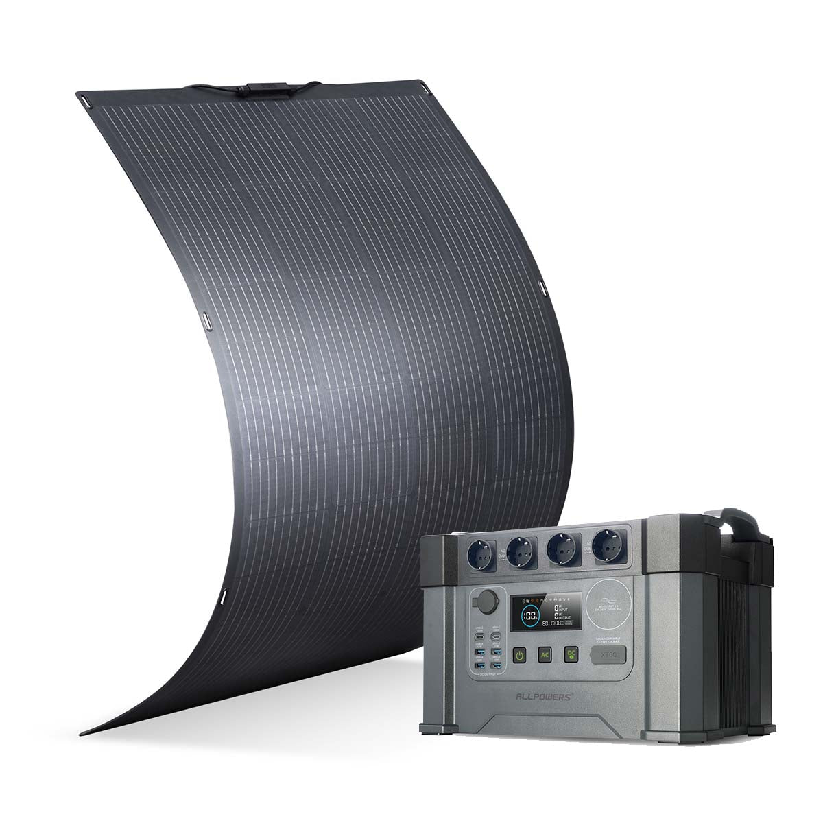 ALLPOWERS Solargenerator-Kit 2400W (S2000 Pro + SF200 200W Flexibles Solarpanel)