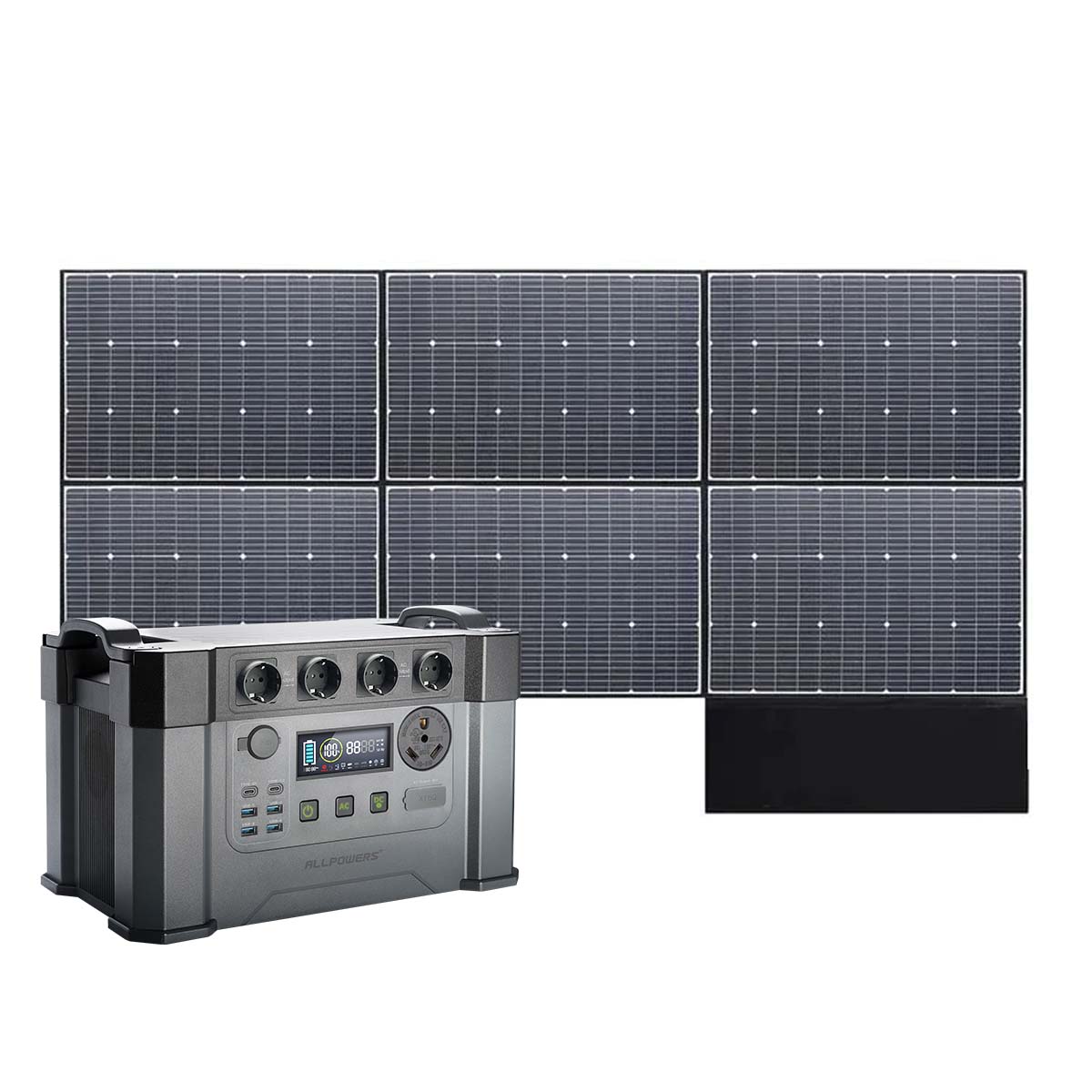 ALLPOWERS Solar Generator Kit 2400W (S2000 Pro + SP039 600W Solar Panel with Monocrystalline Cell)