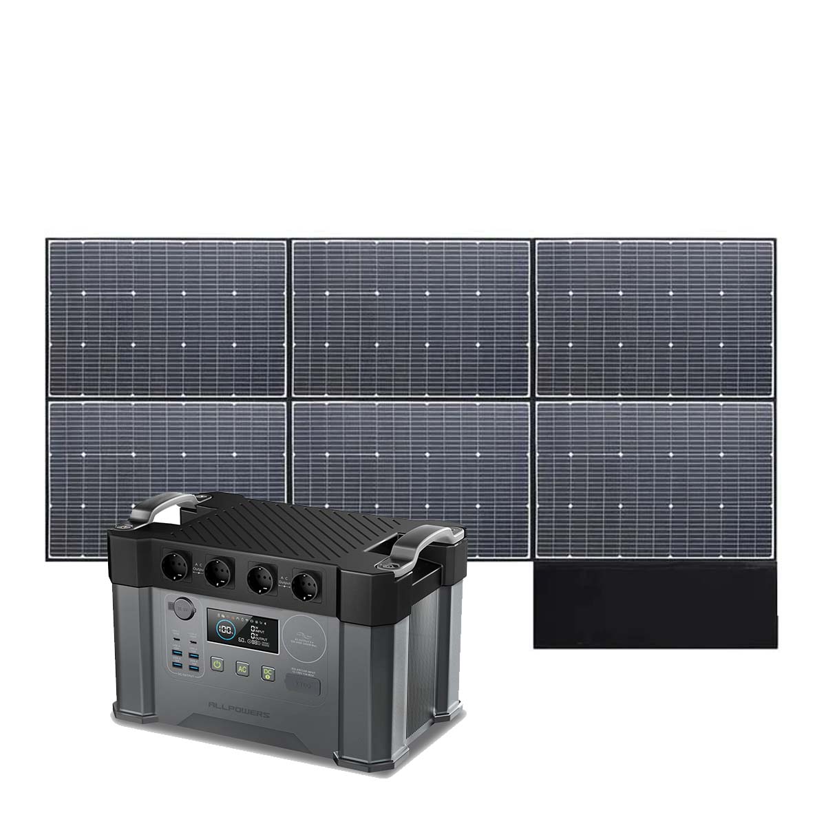 ALLPOWERS Solar Generator Kit 2400W (S2000 Pro + SP039 600W Solar Panel with Monocrystalline Cell)