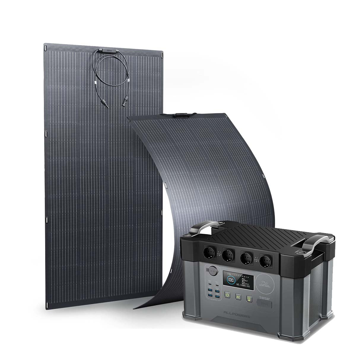 ALLPOWERS Solar Generator Kit 2400W (S2000 Pro + SF200 200W Flexible Solar Panel)