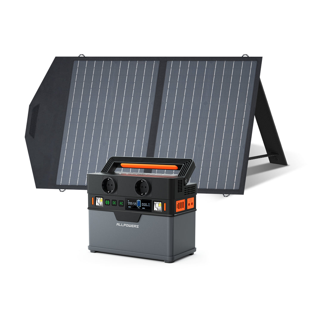 ALLPOWERS Solargenerator-Kit 300W (S300 + SP020 60W Solarpanel mit Monokristalliner Zelle)