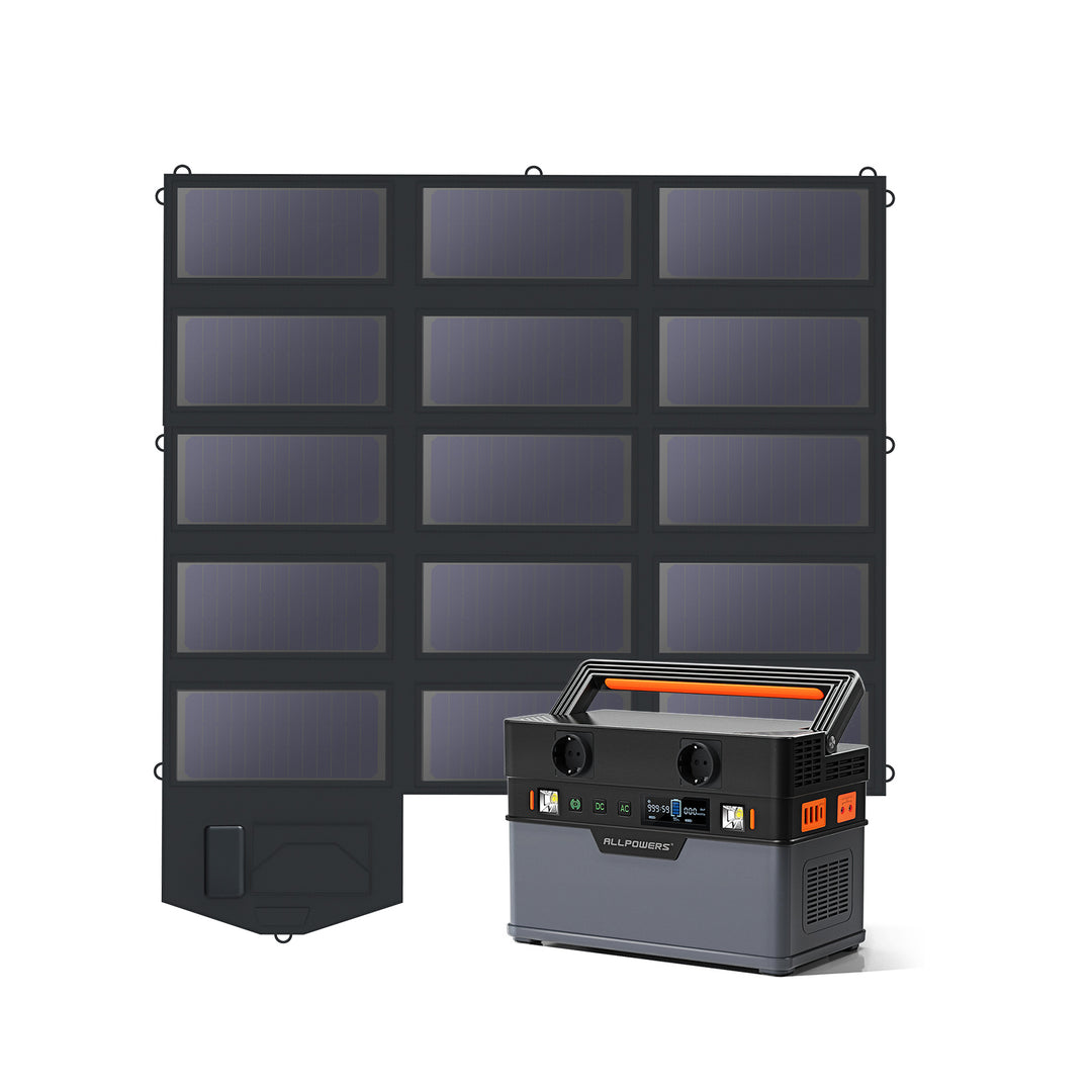 ALLPOWERS Solargenerator-Kit 700W (S700 + SP012 100W Solarpanel mit monokristalliner Zelle)