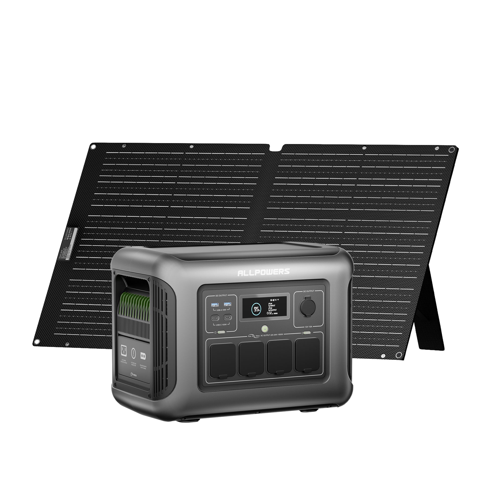 ALLPOWERS R1500 Lite Mit 100W Solarpanel | 1600W Solargenerator-Kit