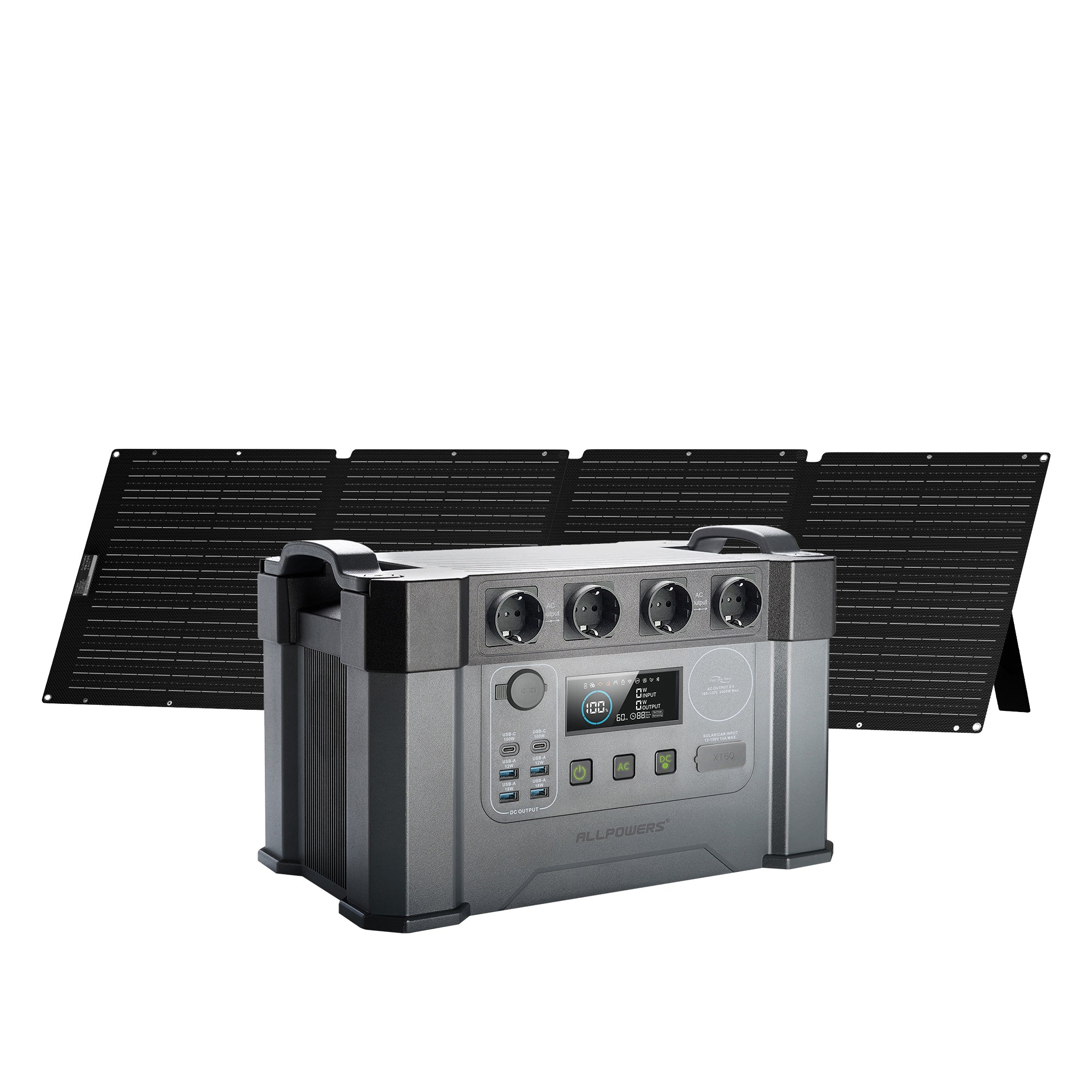 ALLPOWERS S2000 Pro Mit 200W Solarpanel | 2400W Solargenerator