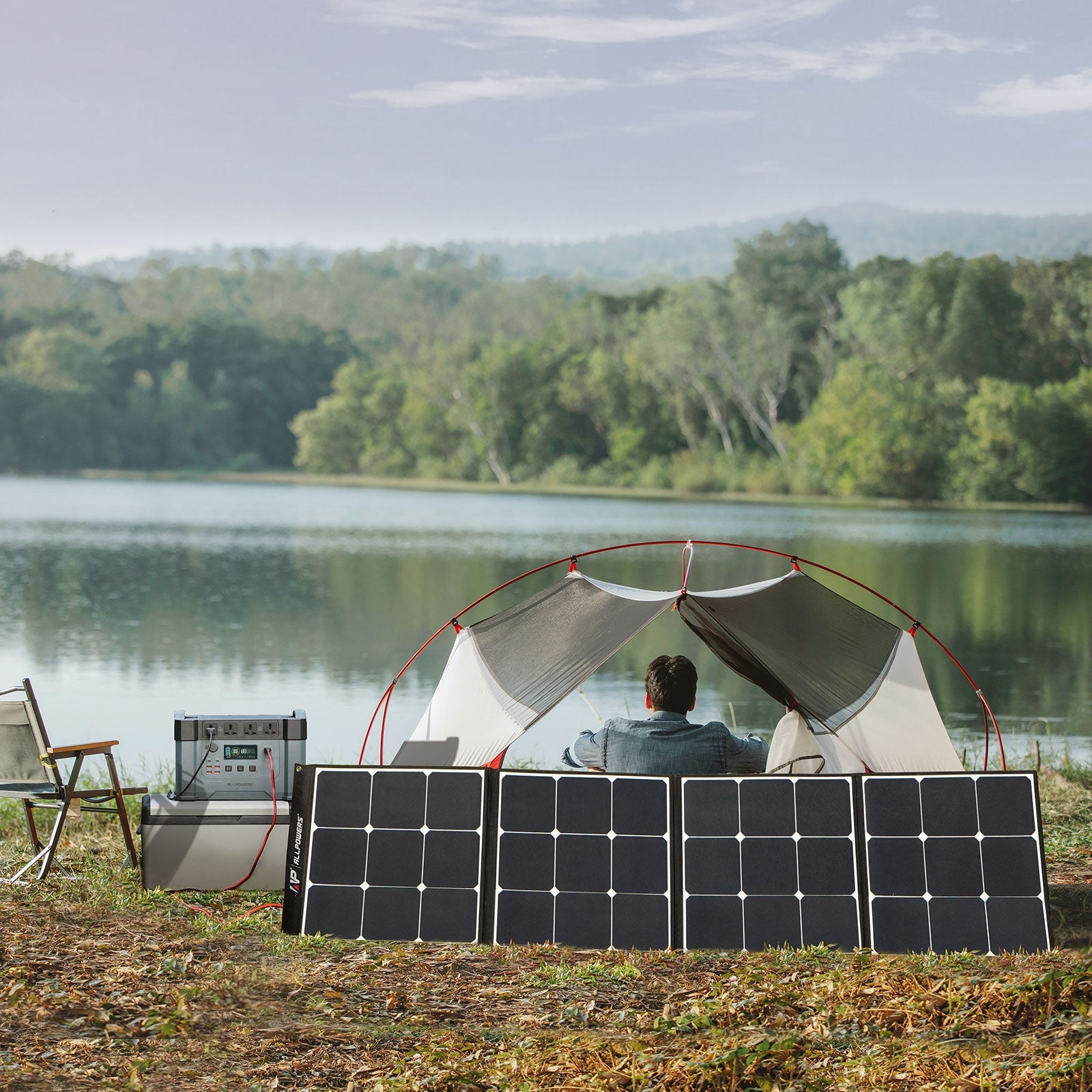 ALLPOWERS 200W Faltbares Solarpanel mit monokristalliner Zelle SP035
