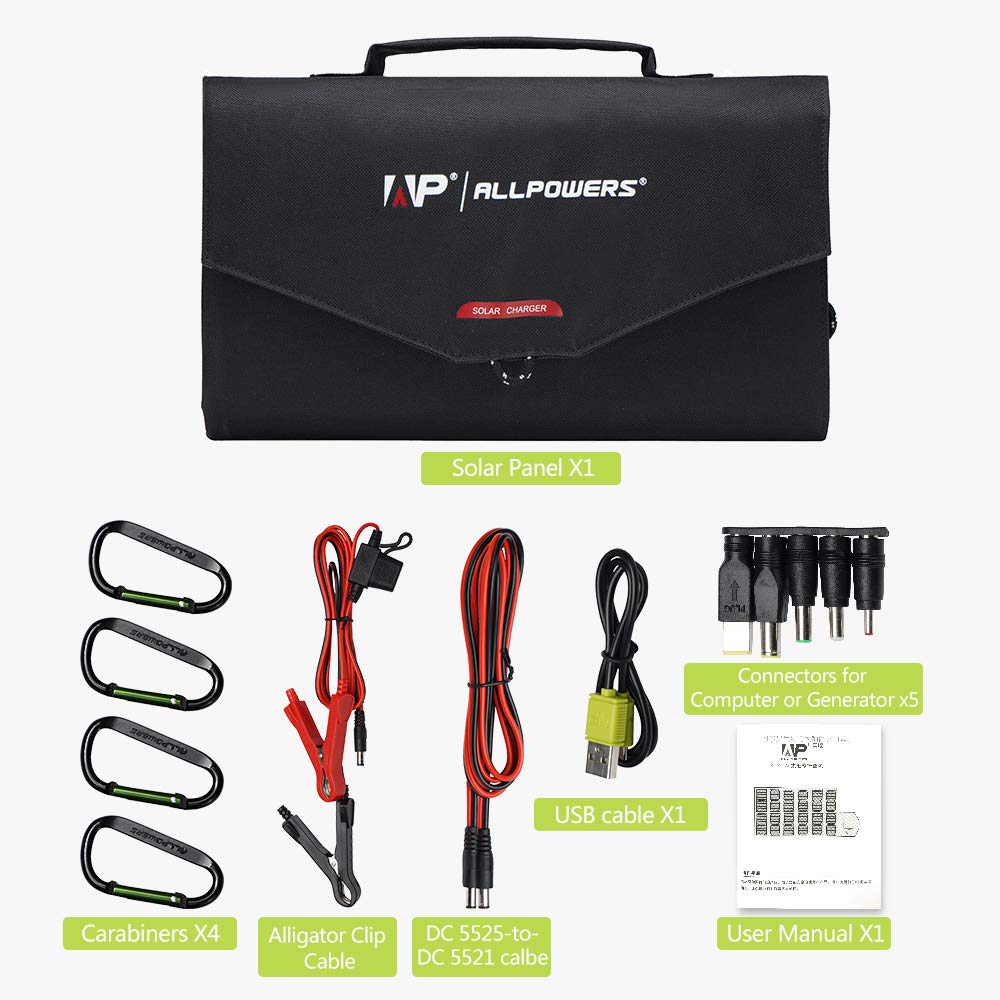 ALLPOWERS 100W Portable Solar Panel - SP012