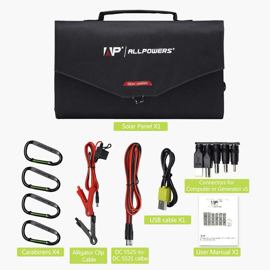 ALLPOWERS 100W Portable Solar Panel - SP012